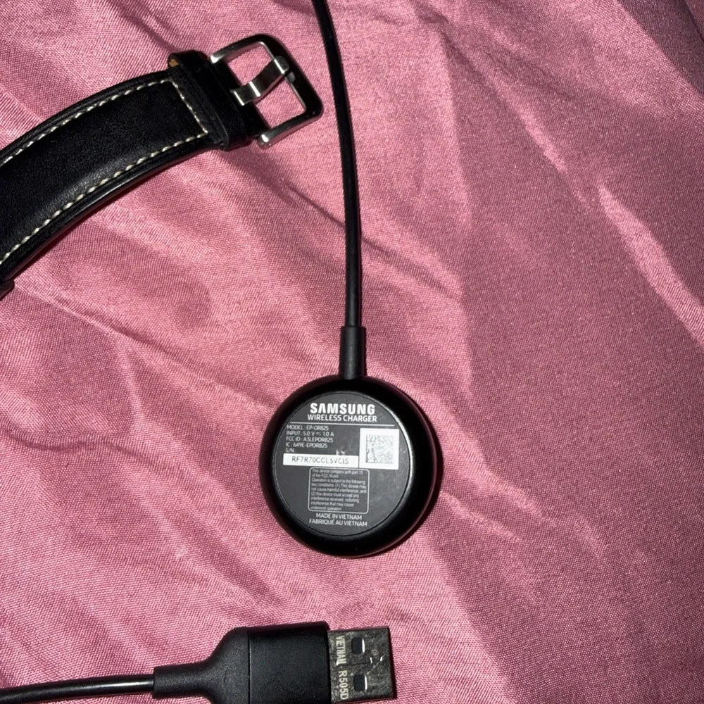 Samsung Galaxy Watch3 with Black Leather Strap